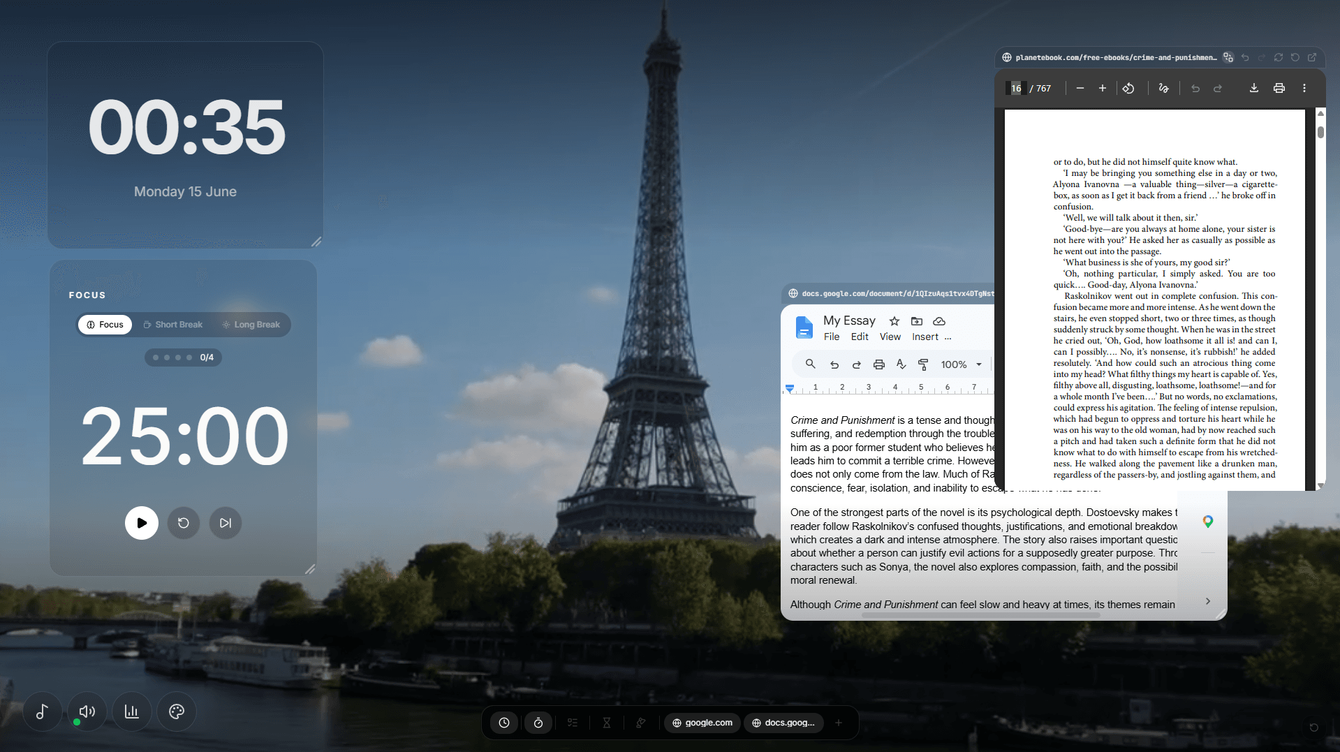 FocusWindow app screenshot