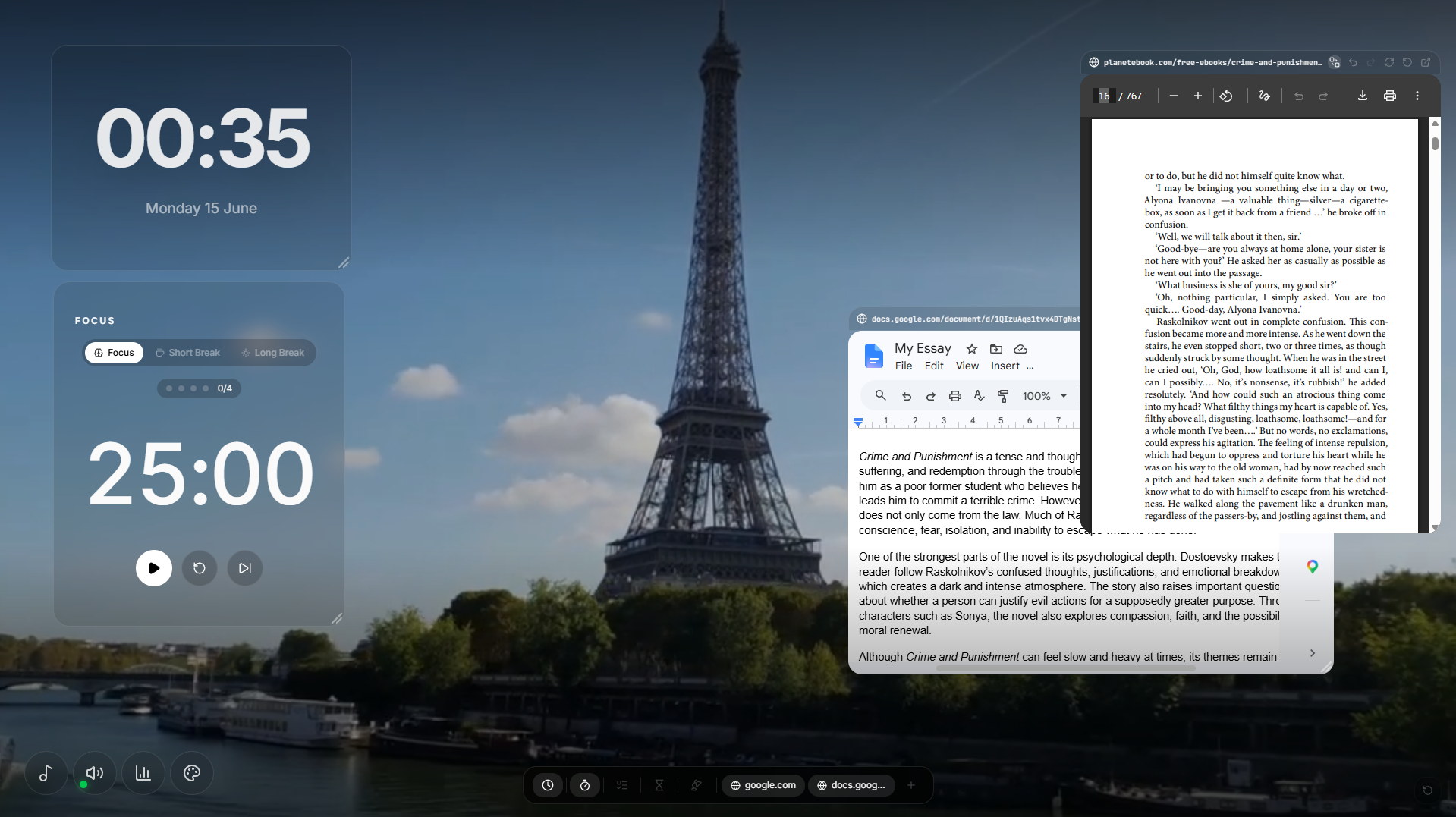 FocusWindow app screenshot